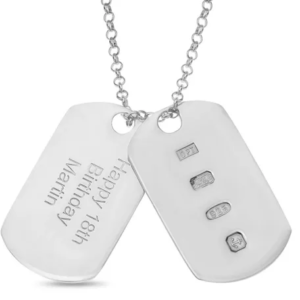 Personalised Sterling Silver Double Dog Tag Necklace