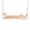 Personalised 9ct Rose Gold Underlined Name Necklace
