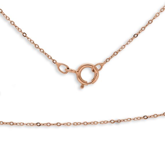Personalised 9ct Rose Gold Underlined Name Necklace
