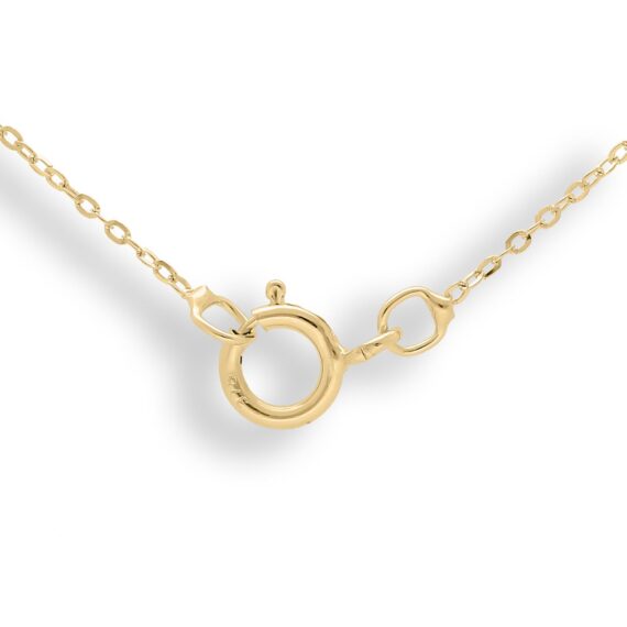 Personalised 9ct Yellow Gold Two Initial Framed Heart Name Necklace