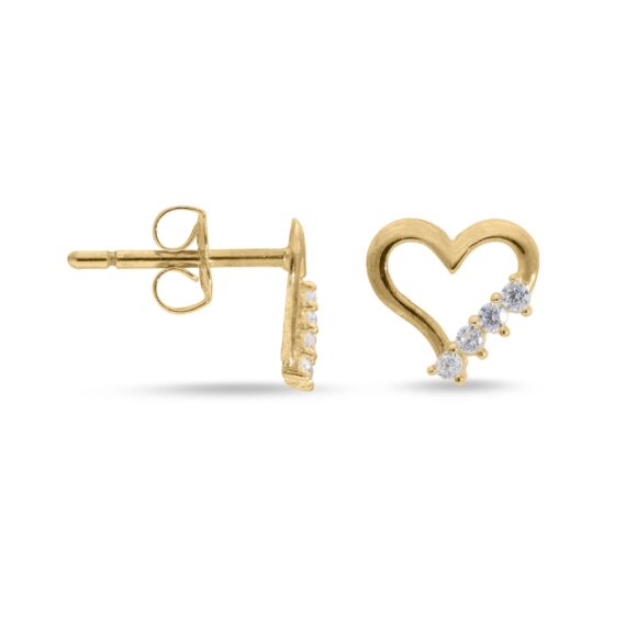 9ct Gold Heart Shaped Set