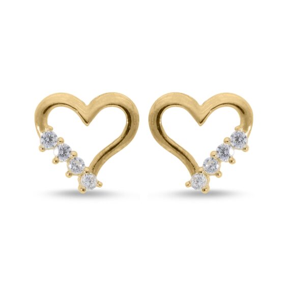 9ct Gold Heart Shaped Set