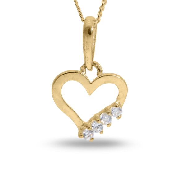 9ct Gold Heart Shaped Set