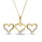 9ct Gold Heart Shaped Set