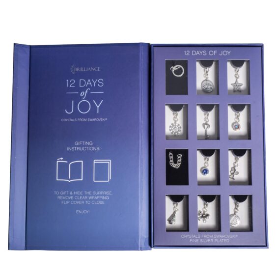 Jewellery Advent Calendar with Swarovski Crystals 12 Days for Christmas