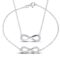 Personalised Sterling Silver CZ Infinity Necklace and Bracelet Set