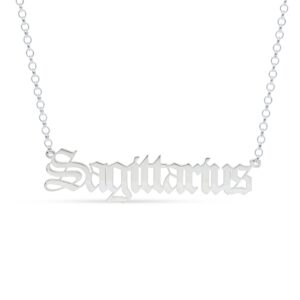Personalised Sterling Silver Old English Name Necklace