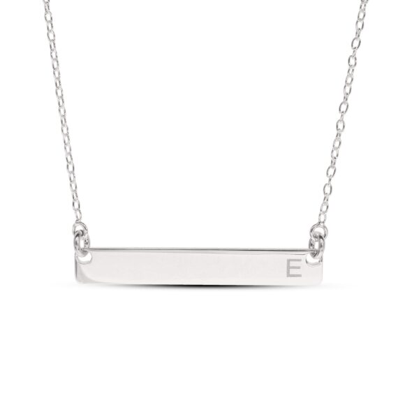 Personalised Silver Bar Necklace