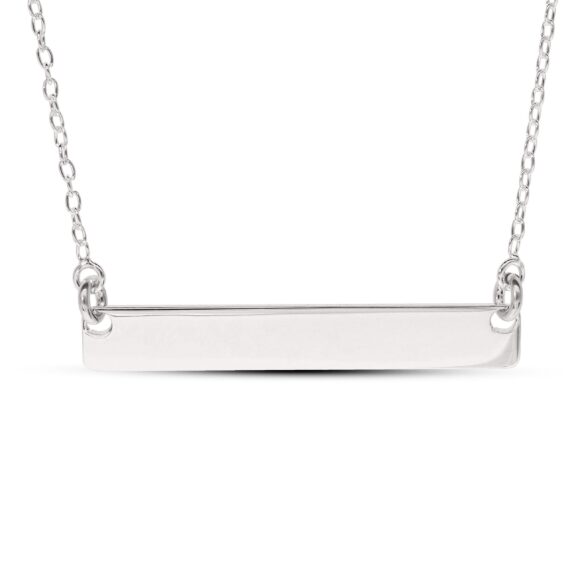 Personalised Silver Bar Necklace