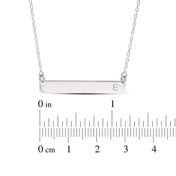 Personalised Silver Bar Necklace