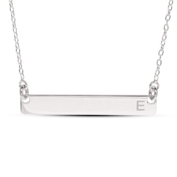 Personalised Silver Bar Necklace