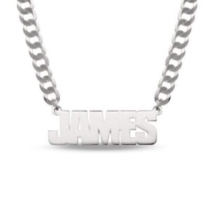 Thick Chain Name Necklace in Stainless Steel