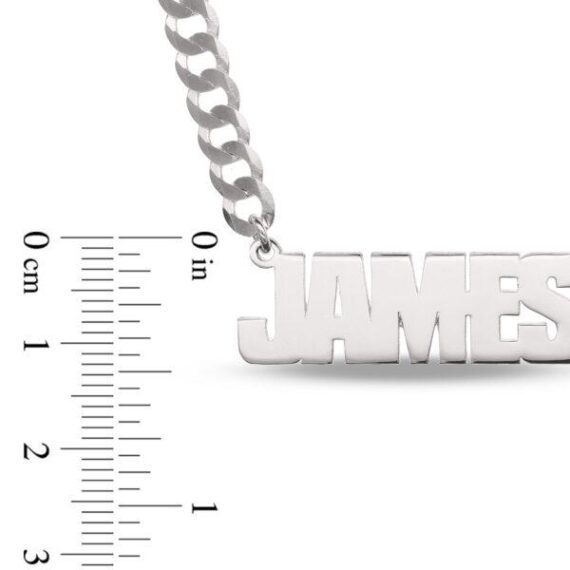 Thick Chain Name Necklace in Stainless Steel
