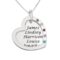 Personalised 925 Silver Framed Double Heart Birthstone Necklace
