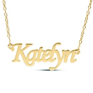 Personalised Yellow Gold 925 Name Necklace
