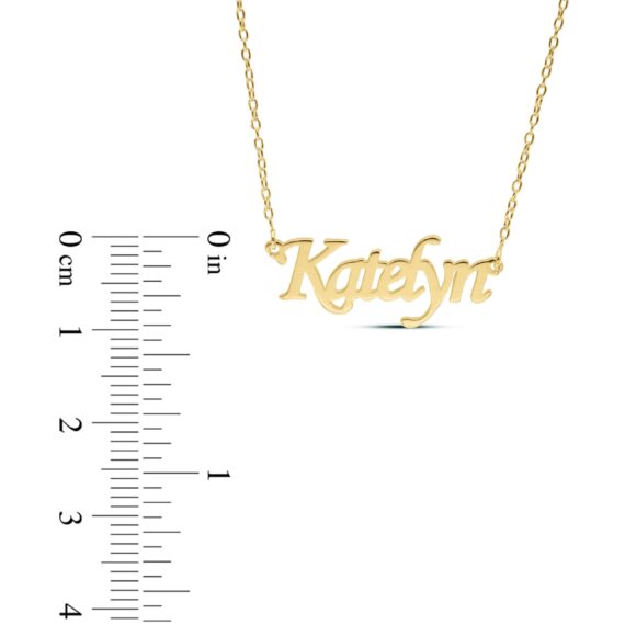 Personalised Yellow Gold 925 Name Necklace