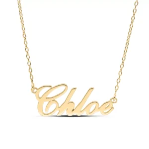 Personalised Yellow Gold 925 Name Necklace