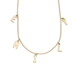 9ct Yellow Gold Name Choker Personalised Necklace
