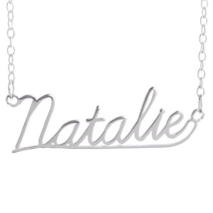 Personalised Sterling Silver Underlined Name Necklace