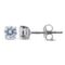 9ct White Gold Round 4mm CZ Stud Earrings