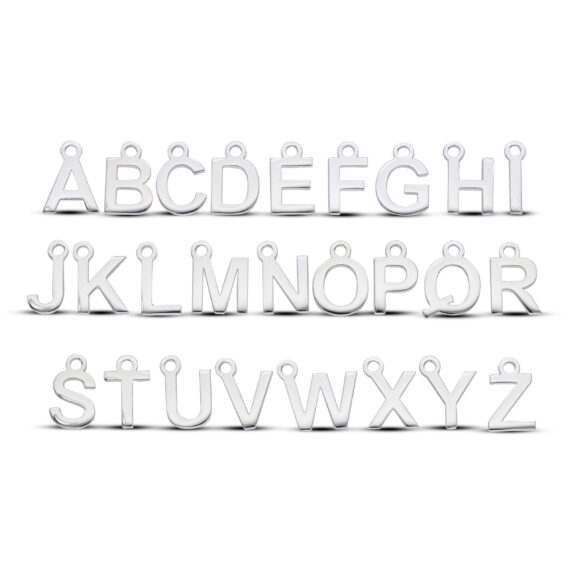 Personalised Sterling Silver Paper Clip Initial Necklace