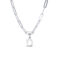 Personalised Sterling Silver Paper Clip Initial Necklace