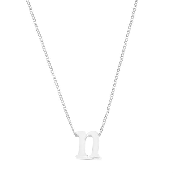 Sterling Silver Lower Case Initial Necklace