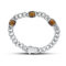 Stainless Steel Curb Tigers Eye Station Gents Bracelet