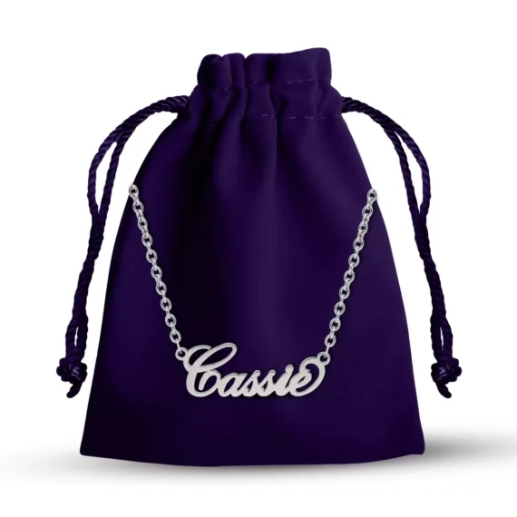 Personalised Stainless Steel Hypoallergic Carrie Style Name Necklace