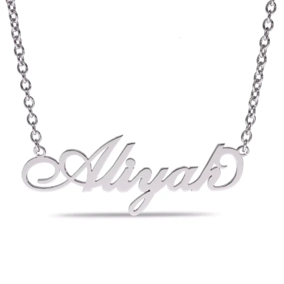 Personalised Stainless Steel Hypoallergic Carrie Style Name Necklace