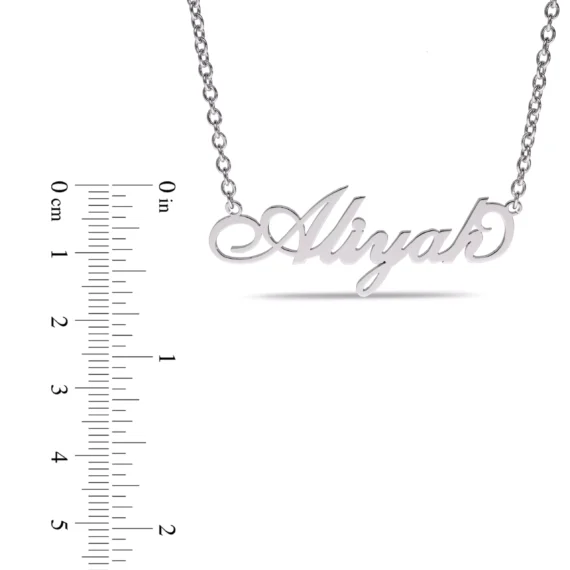 Personalised Stainless Steel Hypoallergic Carrie Style Name Necklace