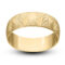Personalised 9ct Gold Groom Wedding Ring, 6mm Band with Diamond Cut Leaf effect