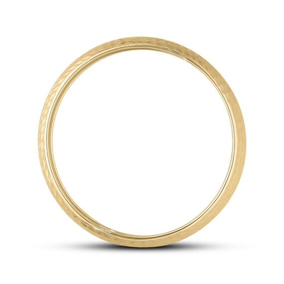 Unisex 9ct Yellow Gold 5mm Diamond Cut Wedding Ring
