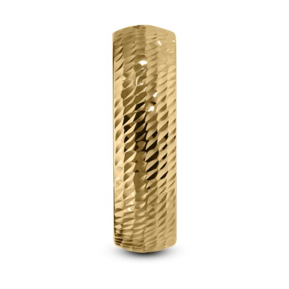 Unisex 9ct Yellow Gold 5mm Diamond Cut Wedding Ring