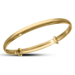 9ct Gold Plain Infant Baby Bangle (1-3 yrs)