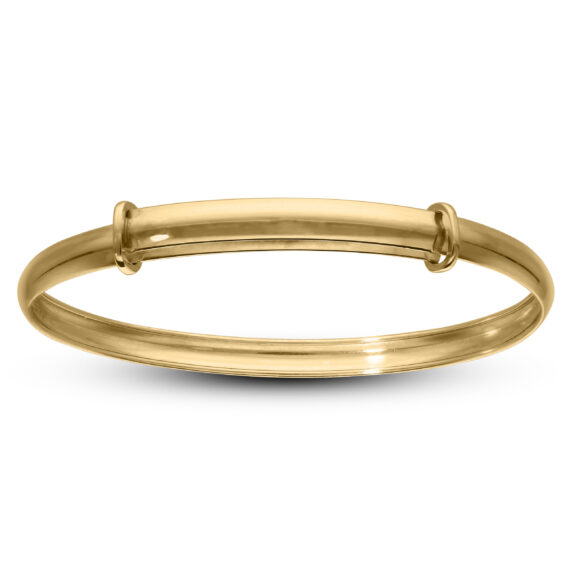 9ct Gold Plain Infant Baby Bangle (1-3 yrs)