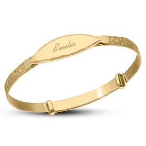Personalised 9ct Gold Baby Bangle (0-1yrs)