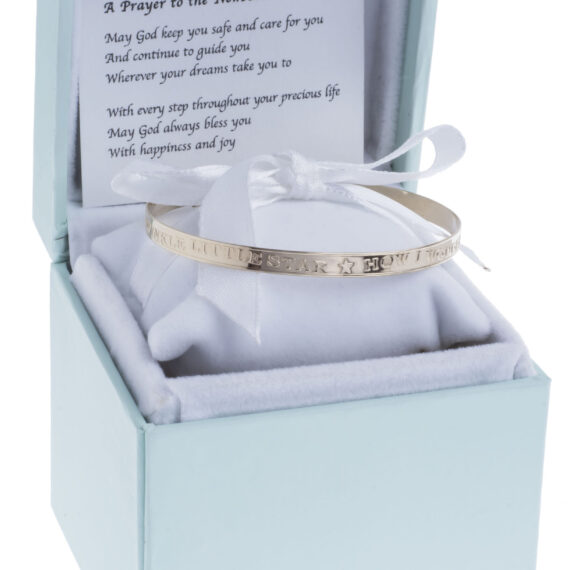 9ct Gold "Twinkle, Twinkle" Infant Baby Bangle (1-3yrs)