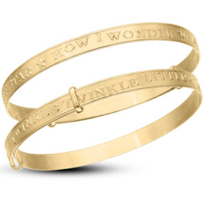 9ct Gold "Twinkle, Twinkle" Infant Baby Bangle (1-3yrs)