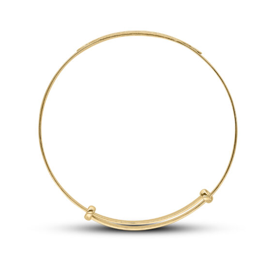 Personalised 9ct Gold Diamond Cut Baby Bangle (0-1yrs)
