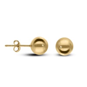 9ct Yellow Gold Ball Stud Earrings 3 - 8mm