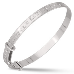 925 Silver ”Twinkle Twinkle Little Star” Infant Baby Bangle (1-3yrs)