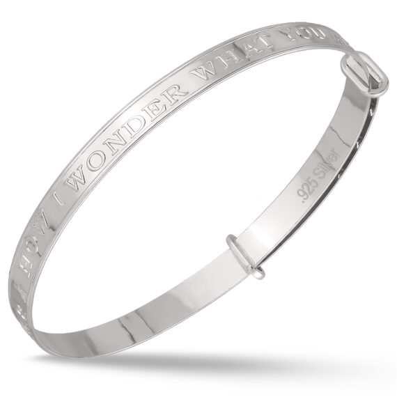 925 Silver ”Twinkle Twinkle Little Star” Infant Baby Bangle (1-3yrs)