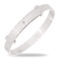 Sterling Silver Diamond Unisex Baby Bangle (0-3yrs)