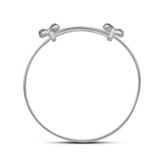 Sterling Silver Girlish Butterfly Baby Bangle (0-1yrs)