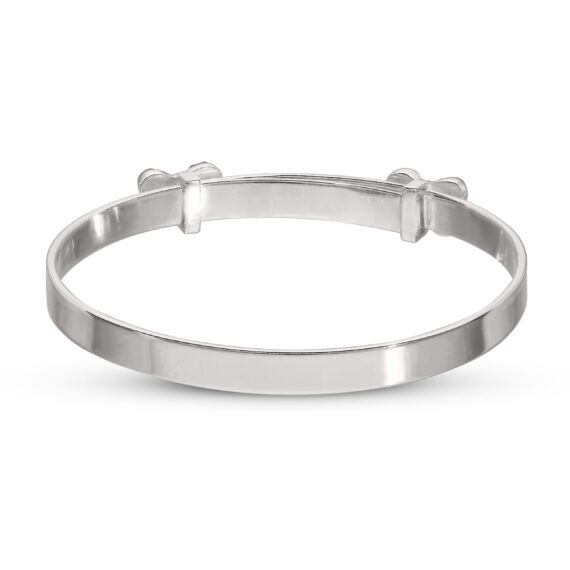Sterling Silver Girlish Butterfly Baby Bangle (0-1yrs)