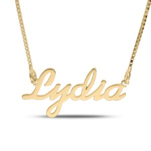 Personalised 9ct Yellow Gold Name Necklace