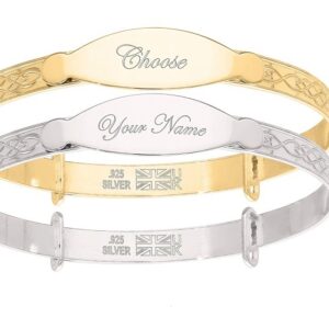Personalised Silver And Gold Plated Woman Bangle