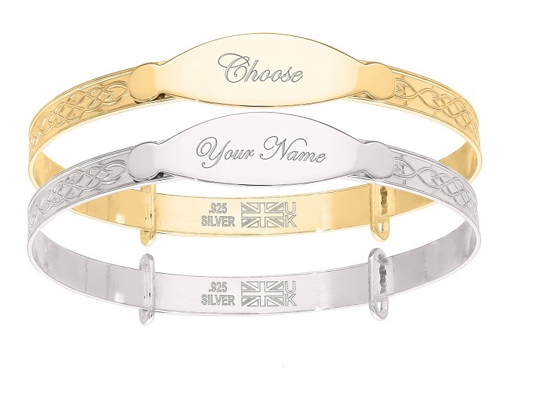 Personalised Silver And Gold Plated Woman Bangle