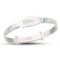 Personalised Sterling Silver CZ Baby Boy Bangle (0-1yrs)